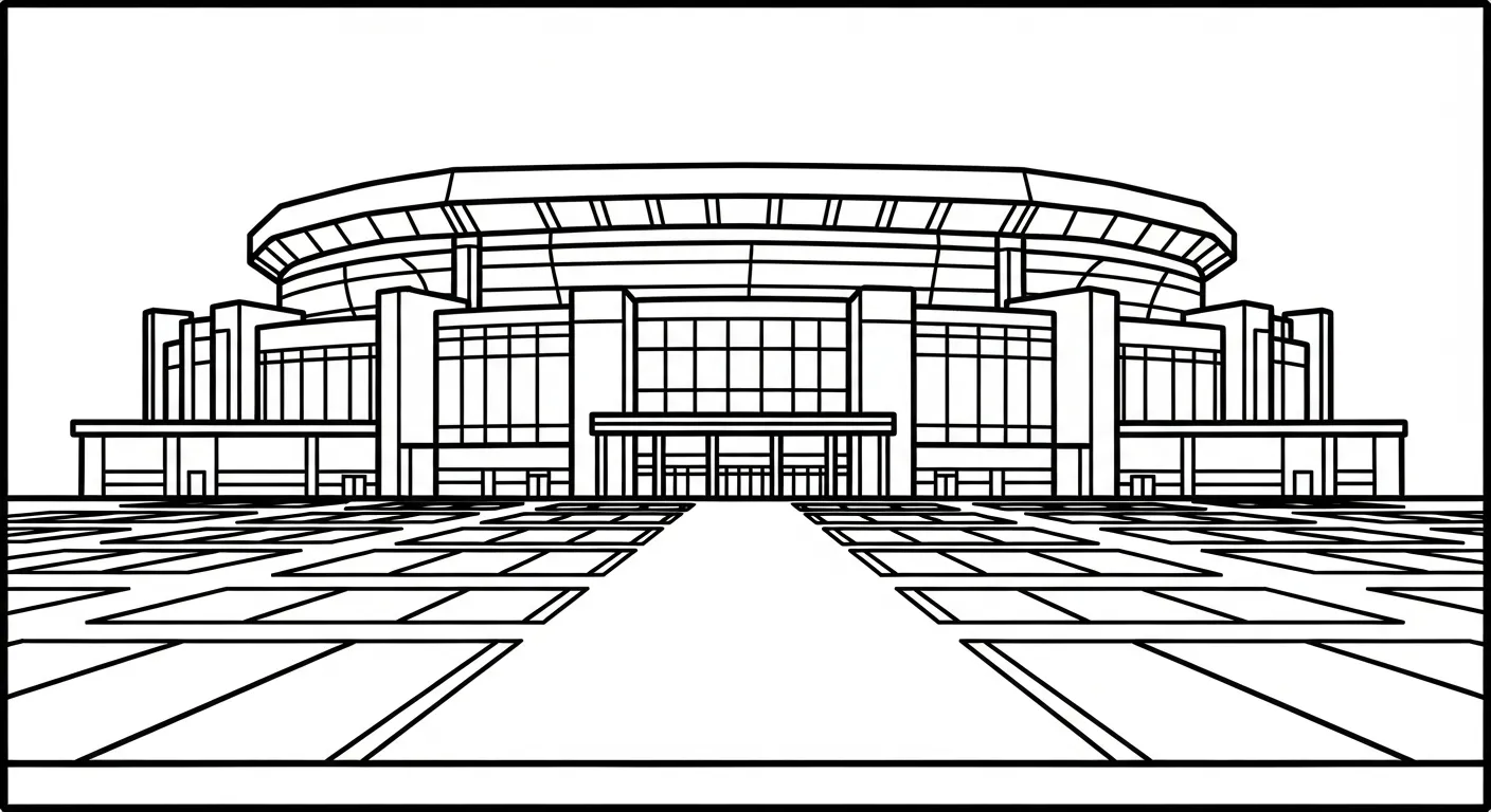 coloriage Stade a dessiner et imprimer 1