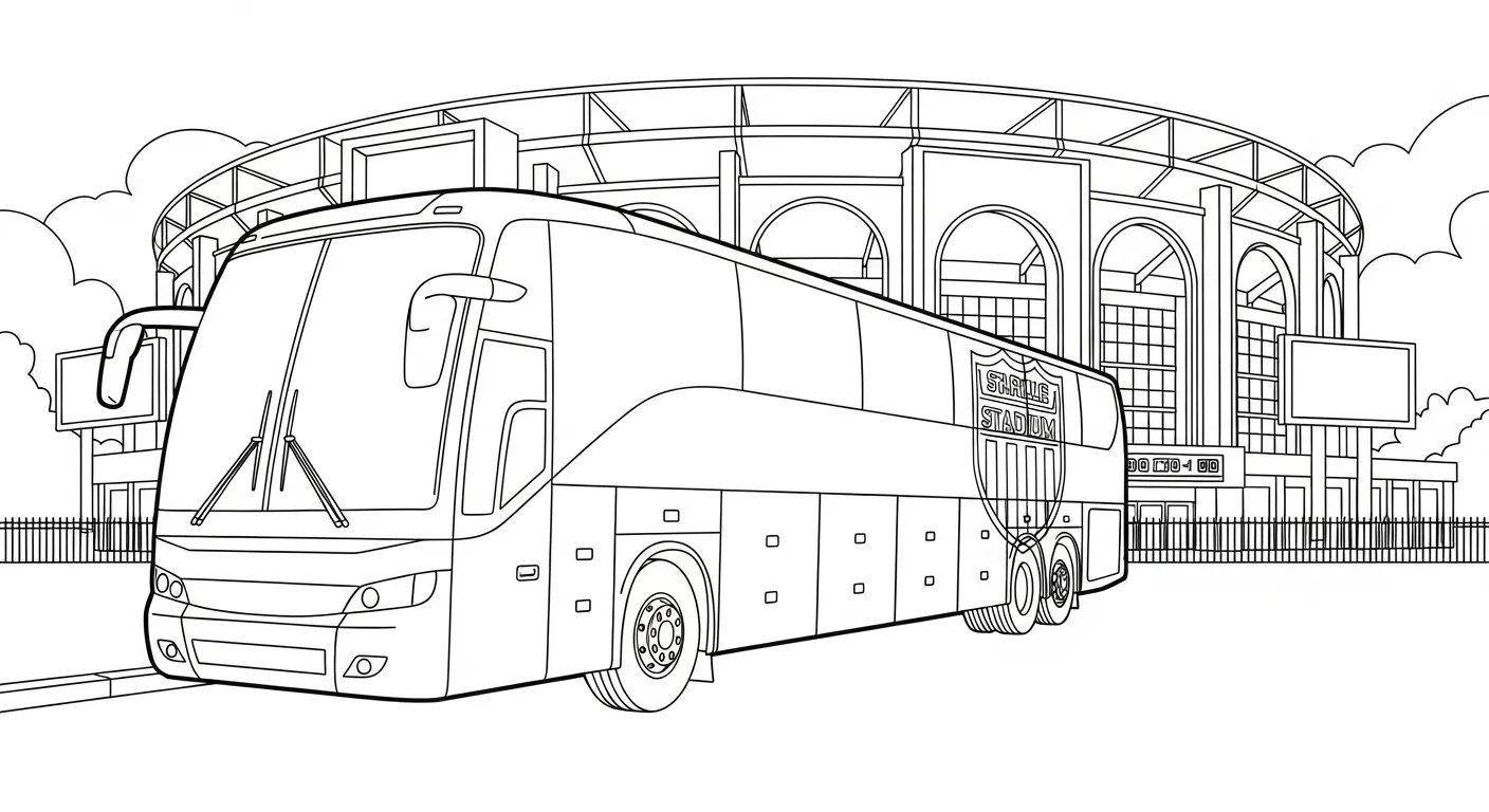 a imprimer coloriage Stade gratuit