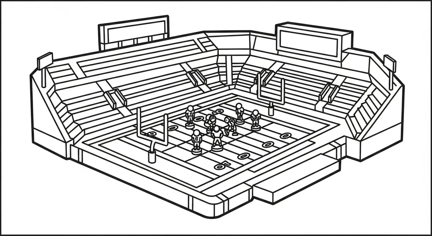 coloriage Stade pour enfant de 6 ans
