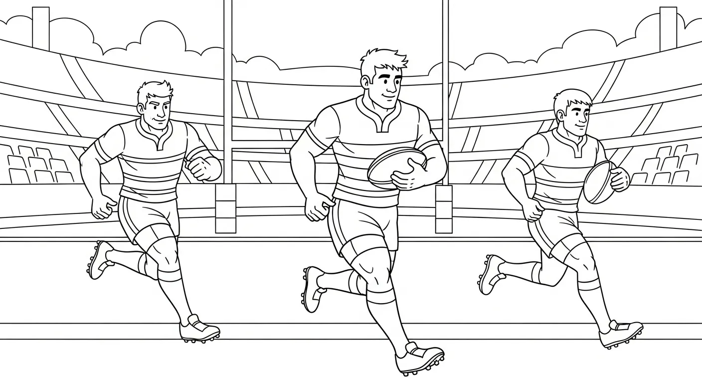 coloriage Stade pour enfant de à imprimer