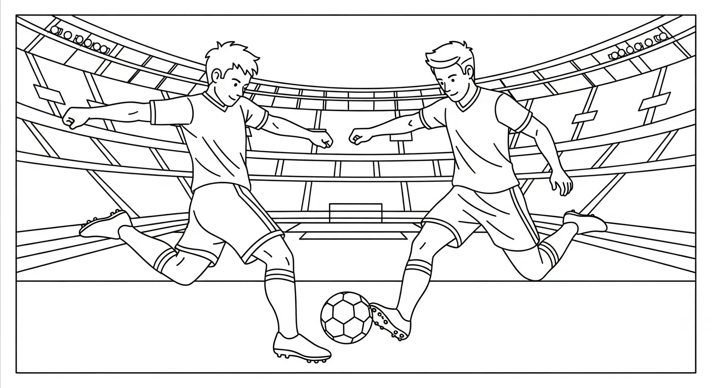 coloriage Stade pour enfant de 8 ans