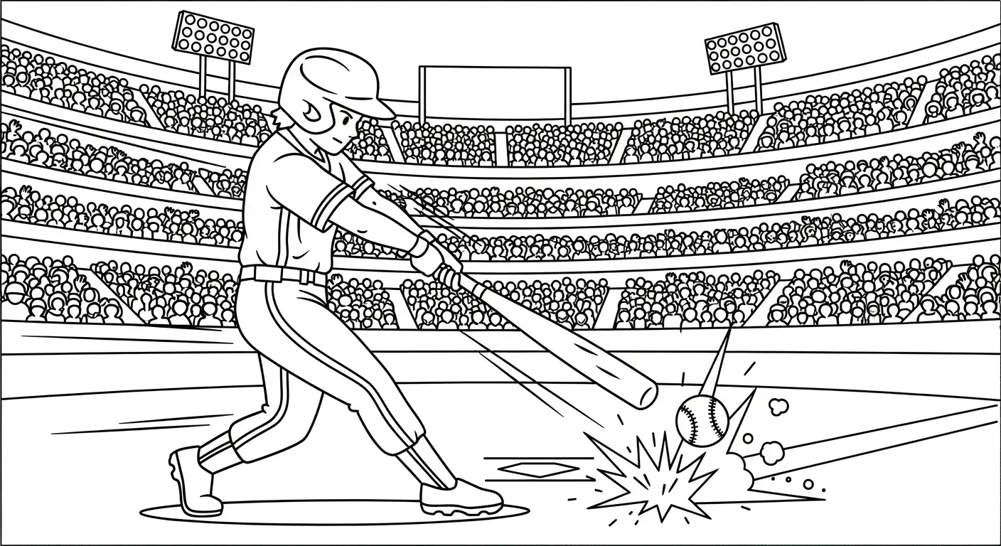 coloriage Stade a imprimer pour enfant de 4 ans