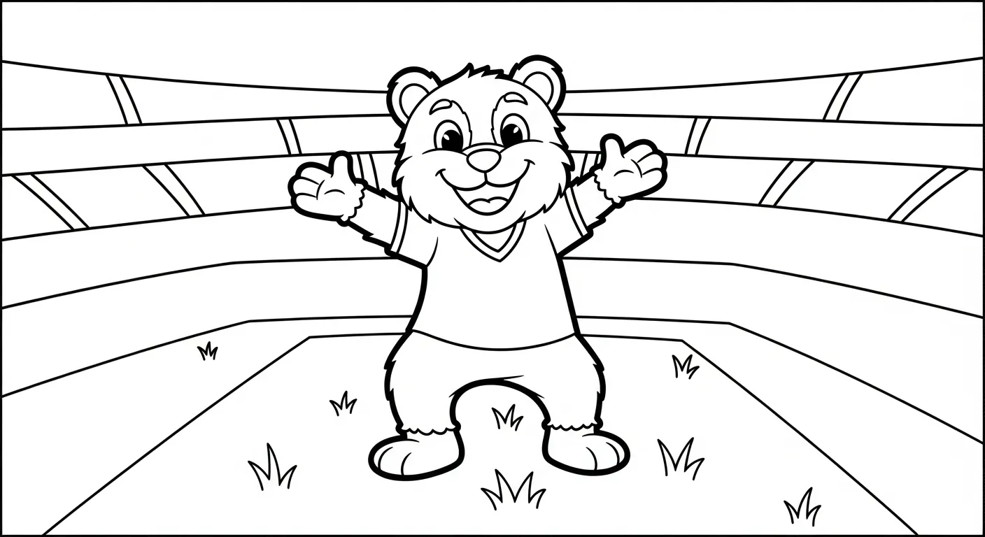 coloriage Stade à imprimer pour enfants
