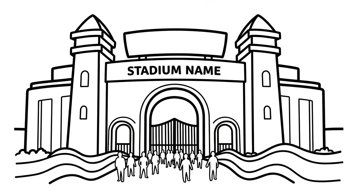 coloriage Stade gratuit a imprimer