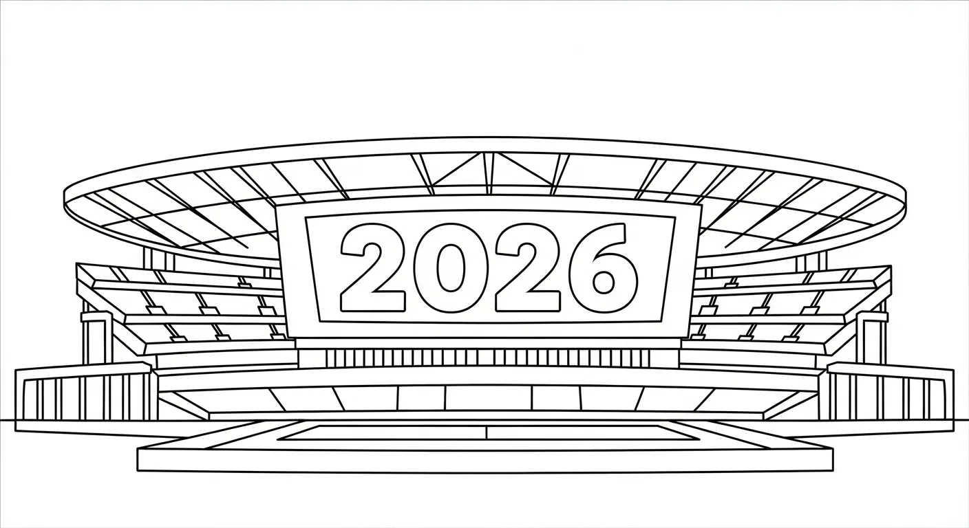 coloriage Stade gratuit pour enfants