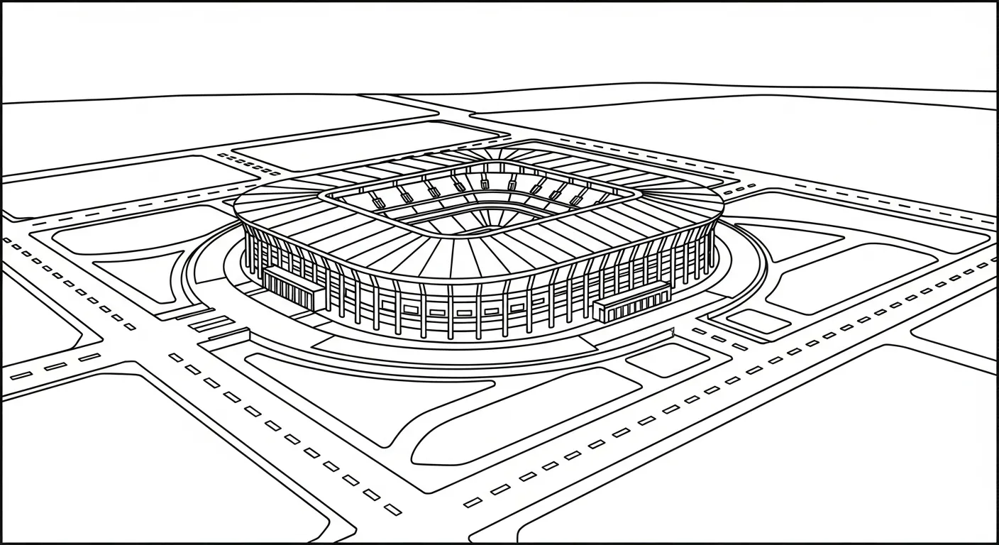 coloriage Stade gratuit