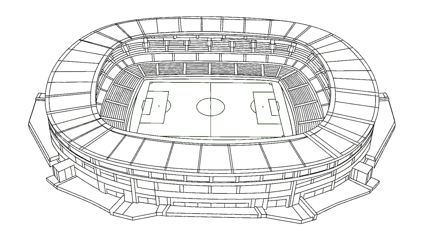 coloriage Stade pour primaire