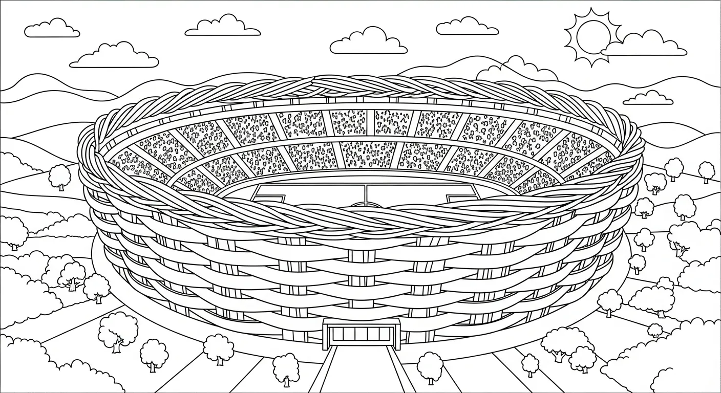 coloriage Stade à imprimer gratuitement pdf 1