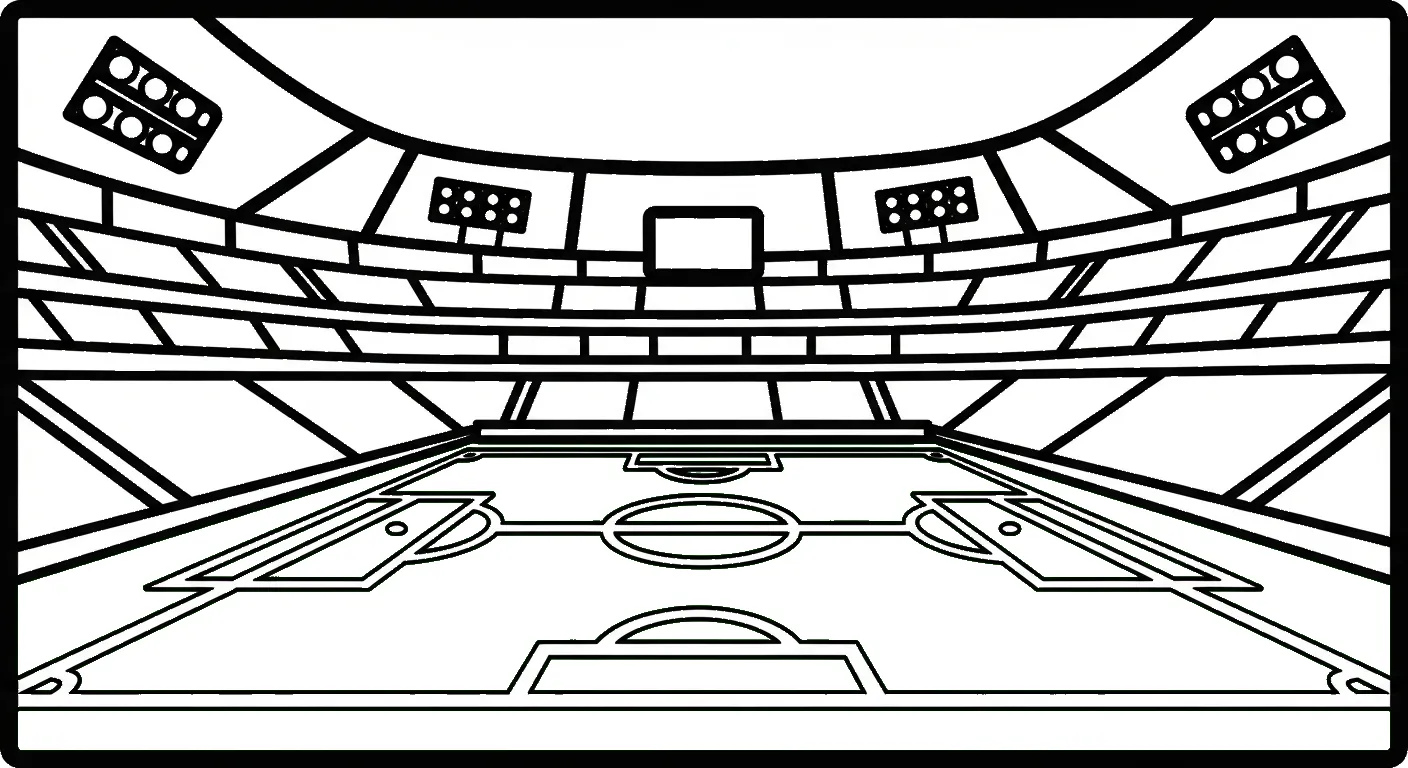 coloriage Stade gratuit 1