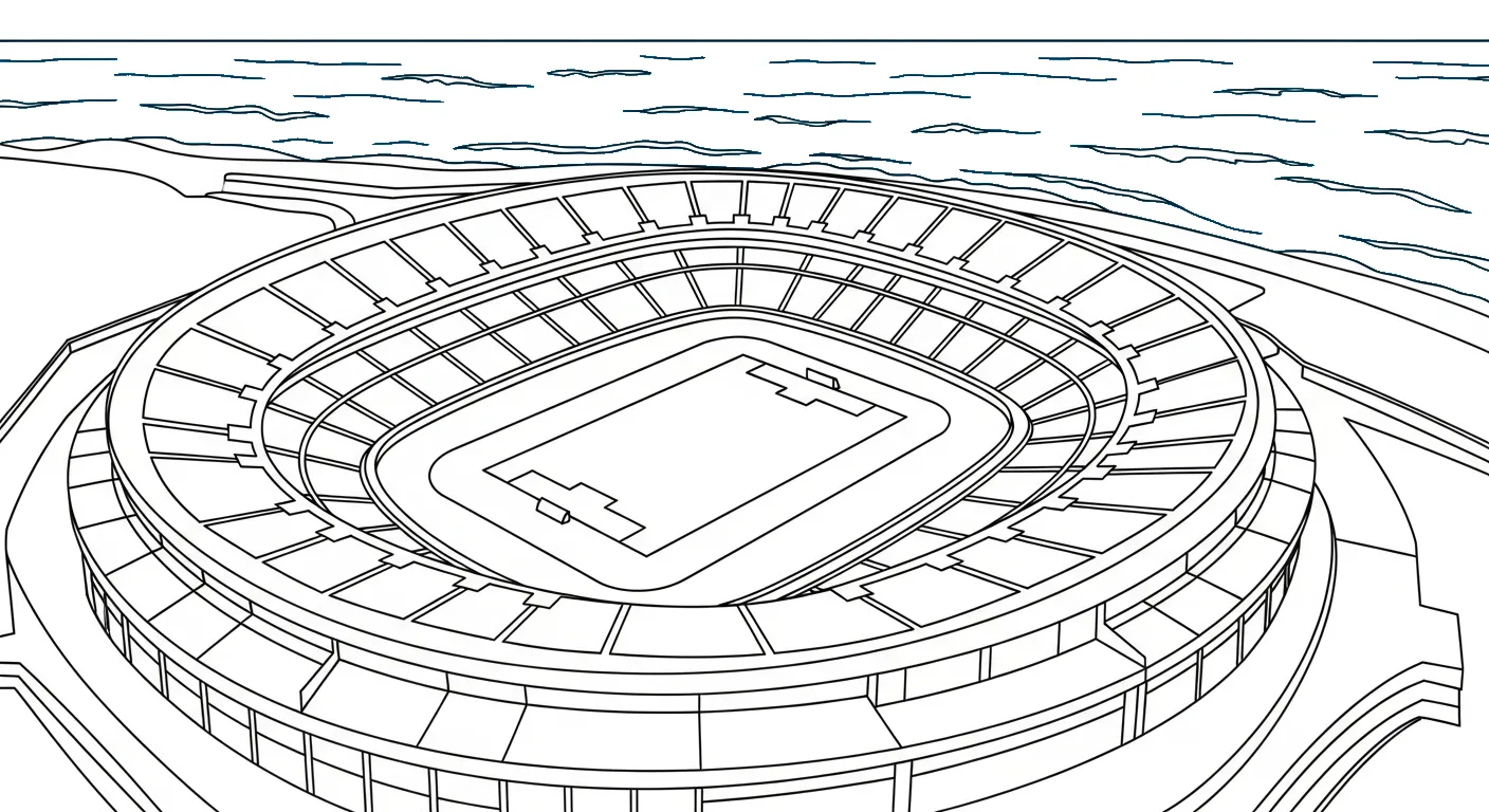 coloriage Stade gratuit a imprimer 2