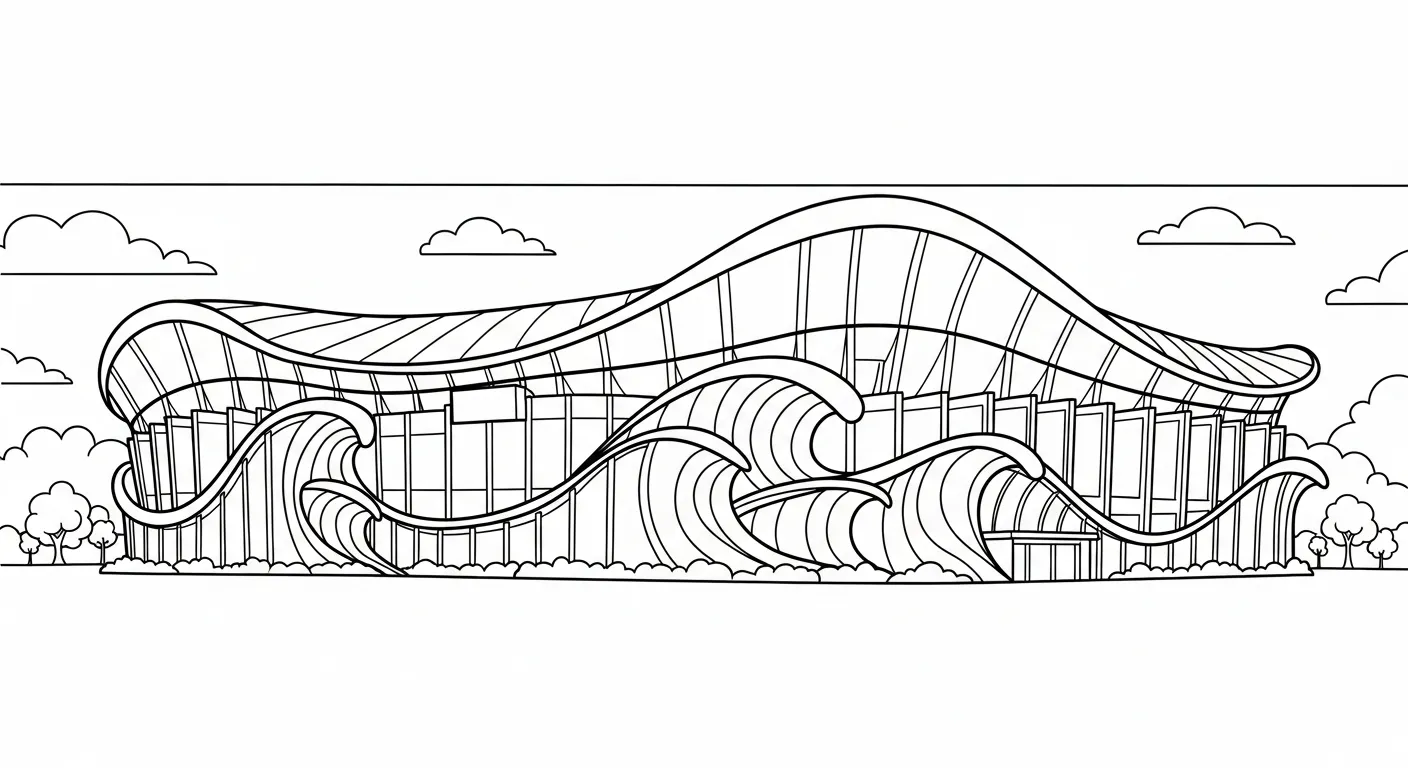 coloriage Stade à imprimer