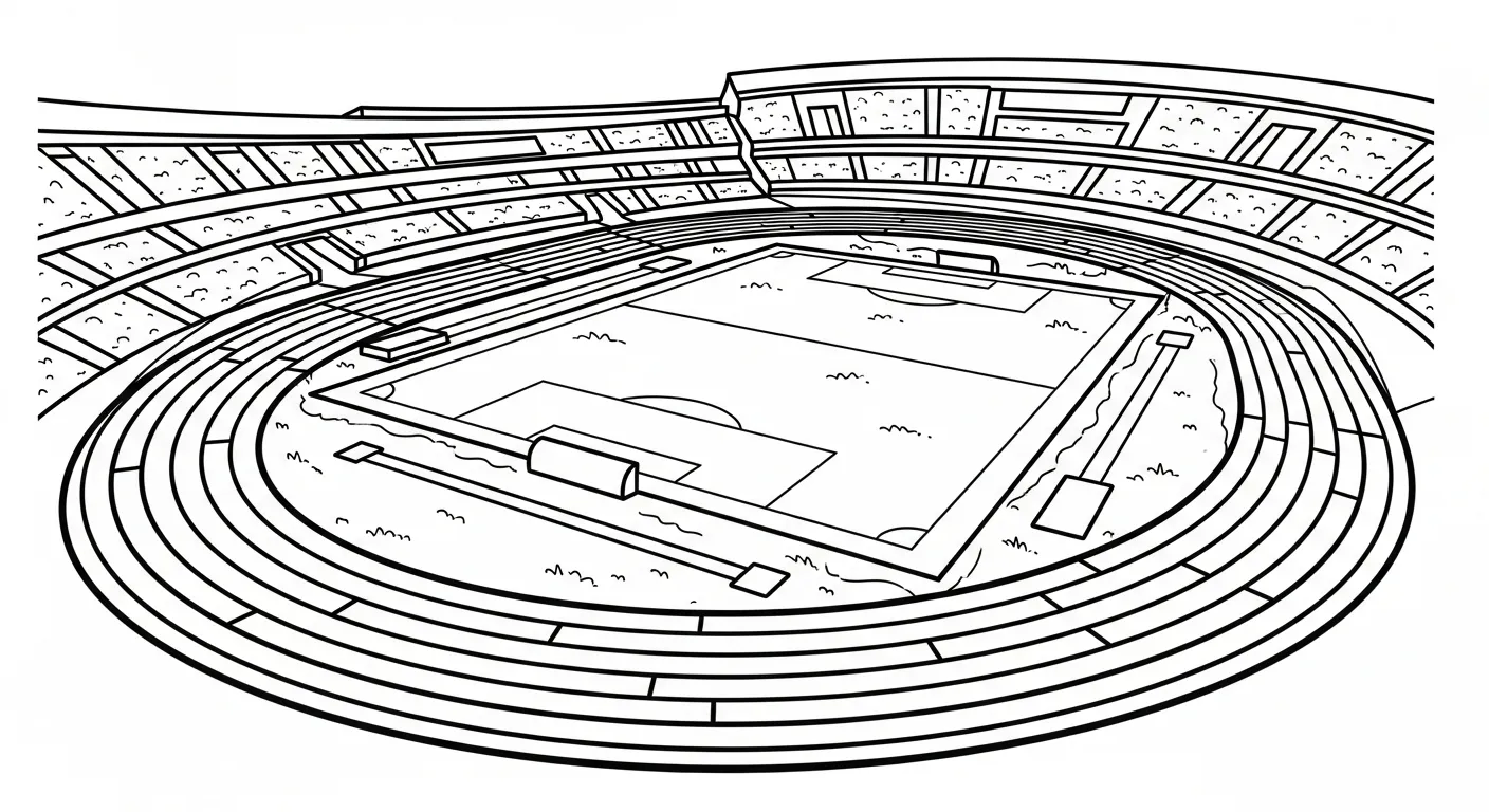coloriage Stade a imprimer gratuit 1