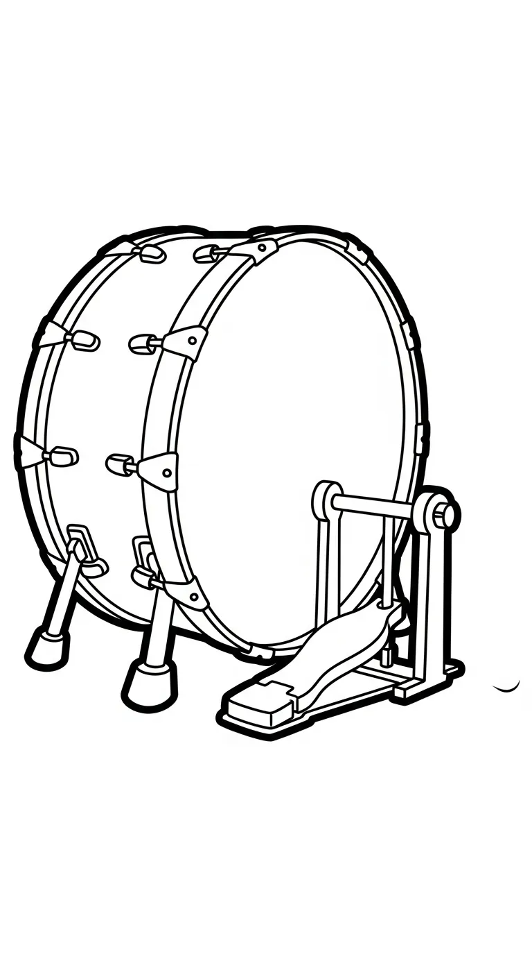 coloriage Tambour educatif pour enfant