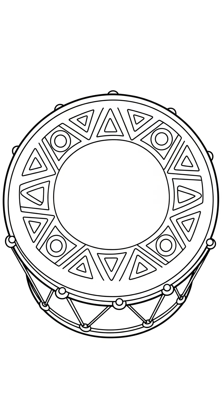 coloriage Tambour pour bebe a imprimer