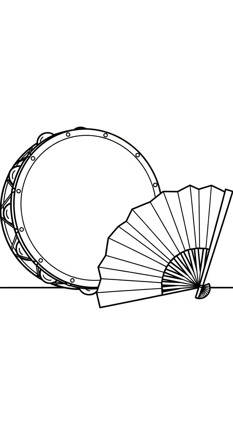 coloriage Tambour à imprimer pour enfant de 3 ans 1