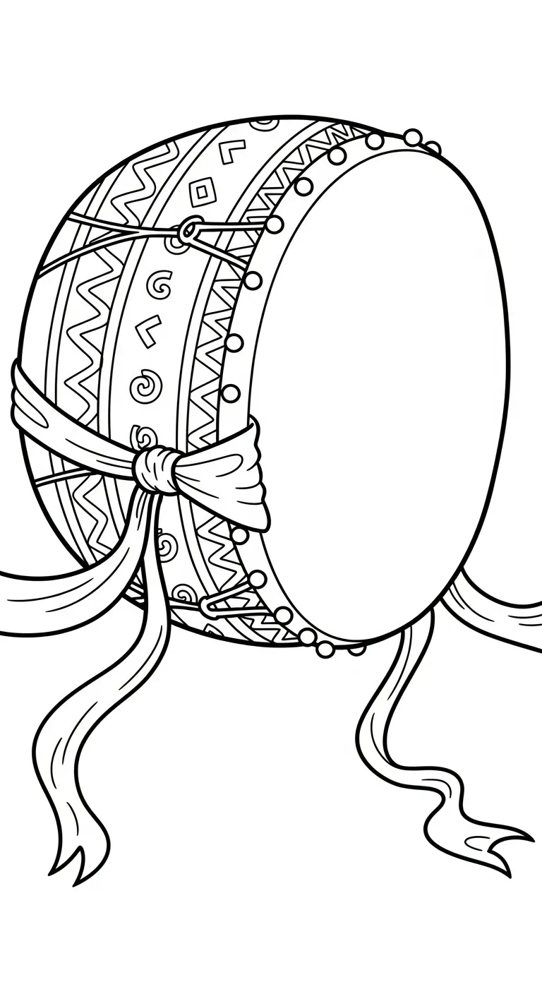 coloriage Tambour à imprimer gratuitement