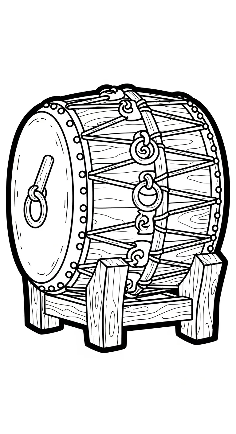 coloriage Tambour a imprimer gratuitement