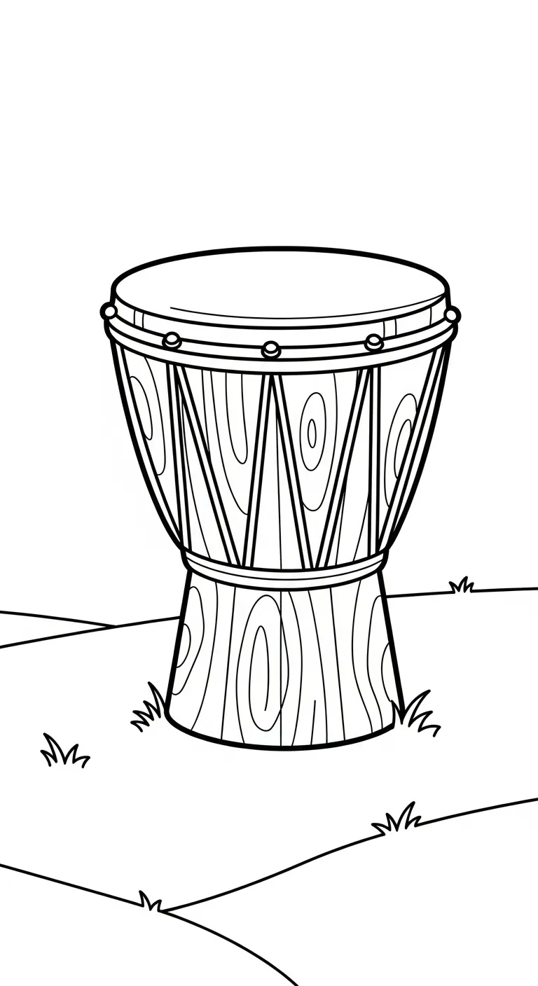 coloriage Tambour pour enfants à imprimer