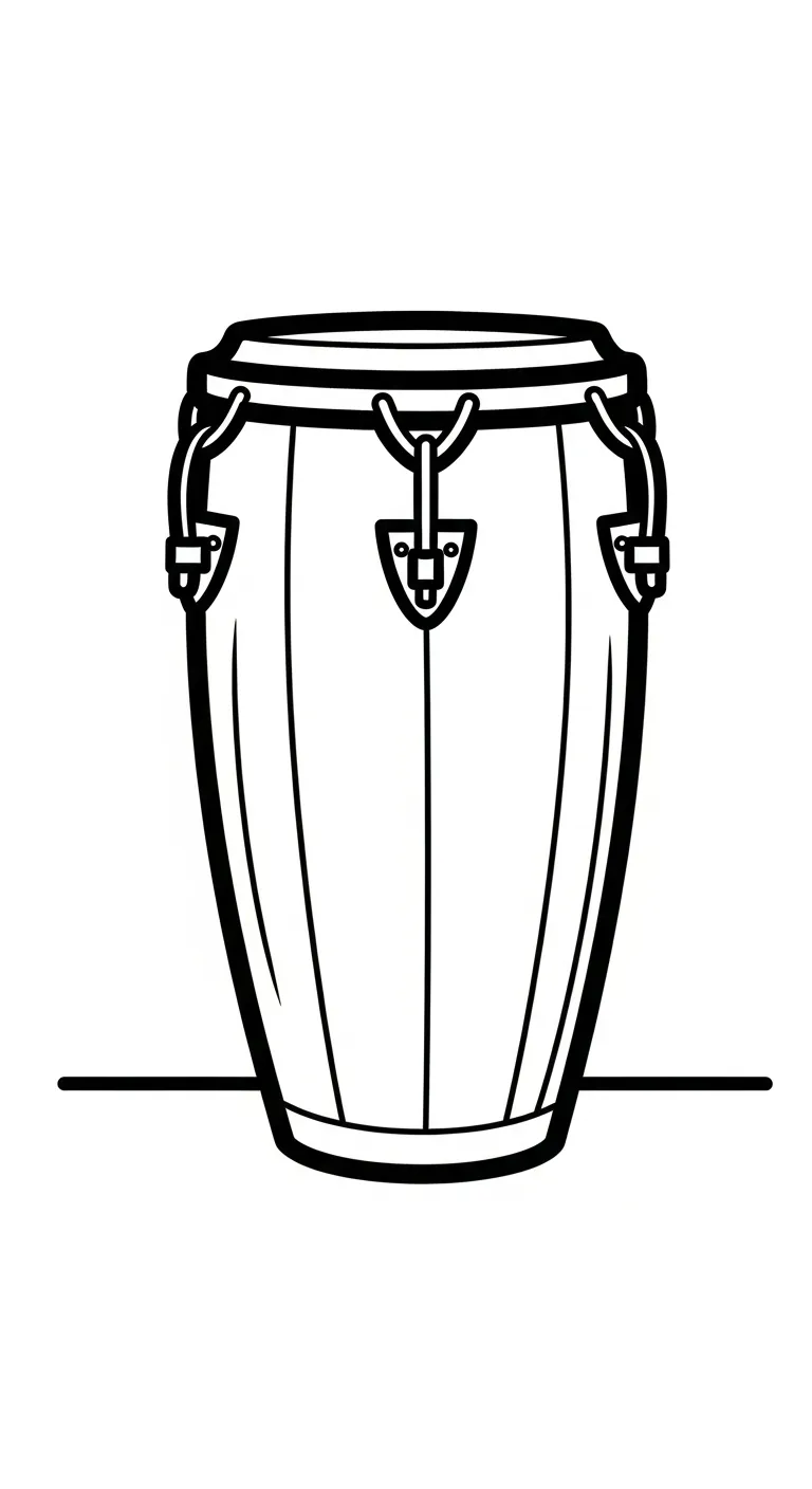 image de coloriage Tambour pour enfant