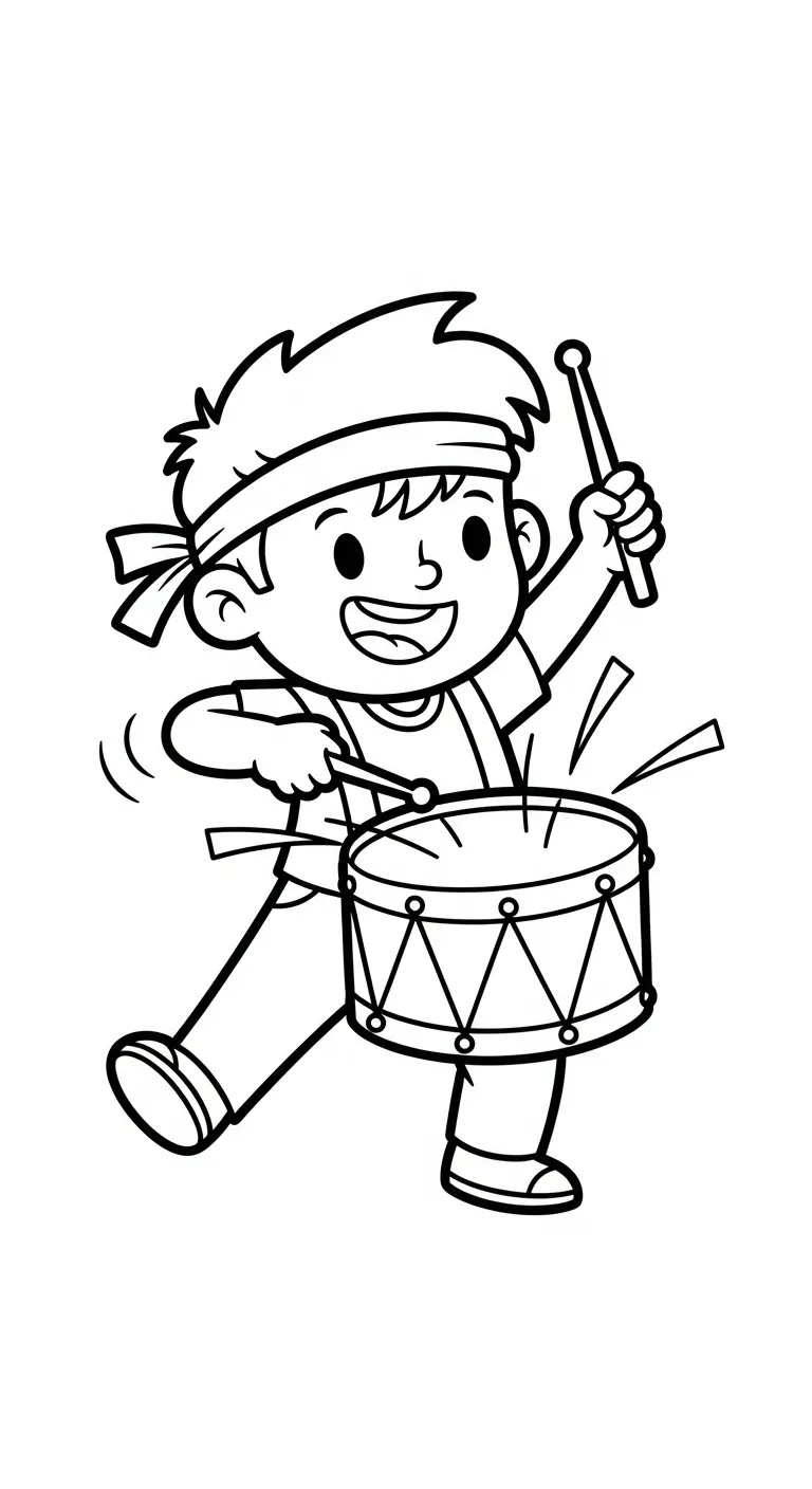 coloriage Tambour à imprimer pdf gratuit 1