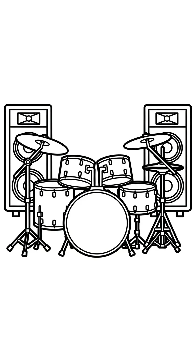 coloriage Tambour a dessiner en ligne