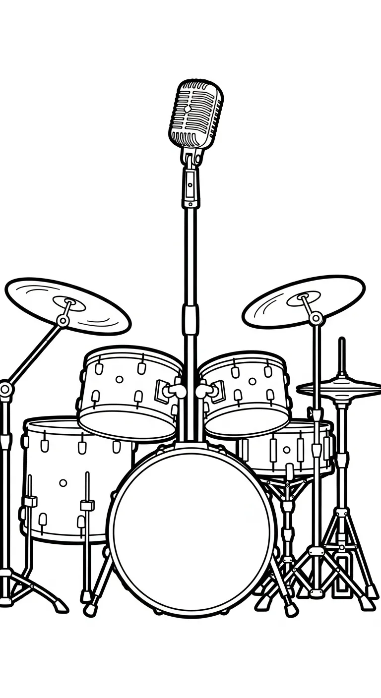 coloriage Tambour à imprimer pour enfant de 12 ans 1