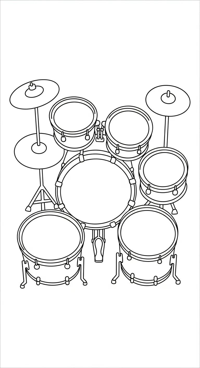 coloriage Tambour pour enfant de 4 ans