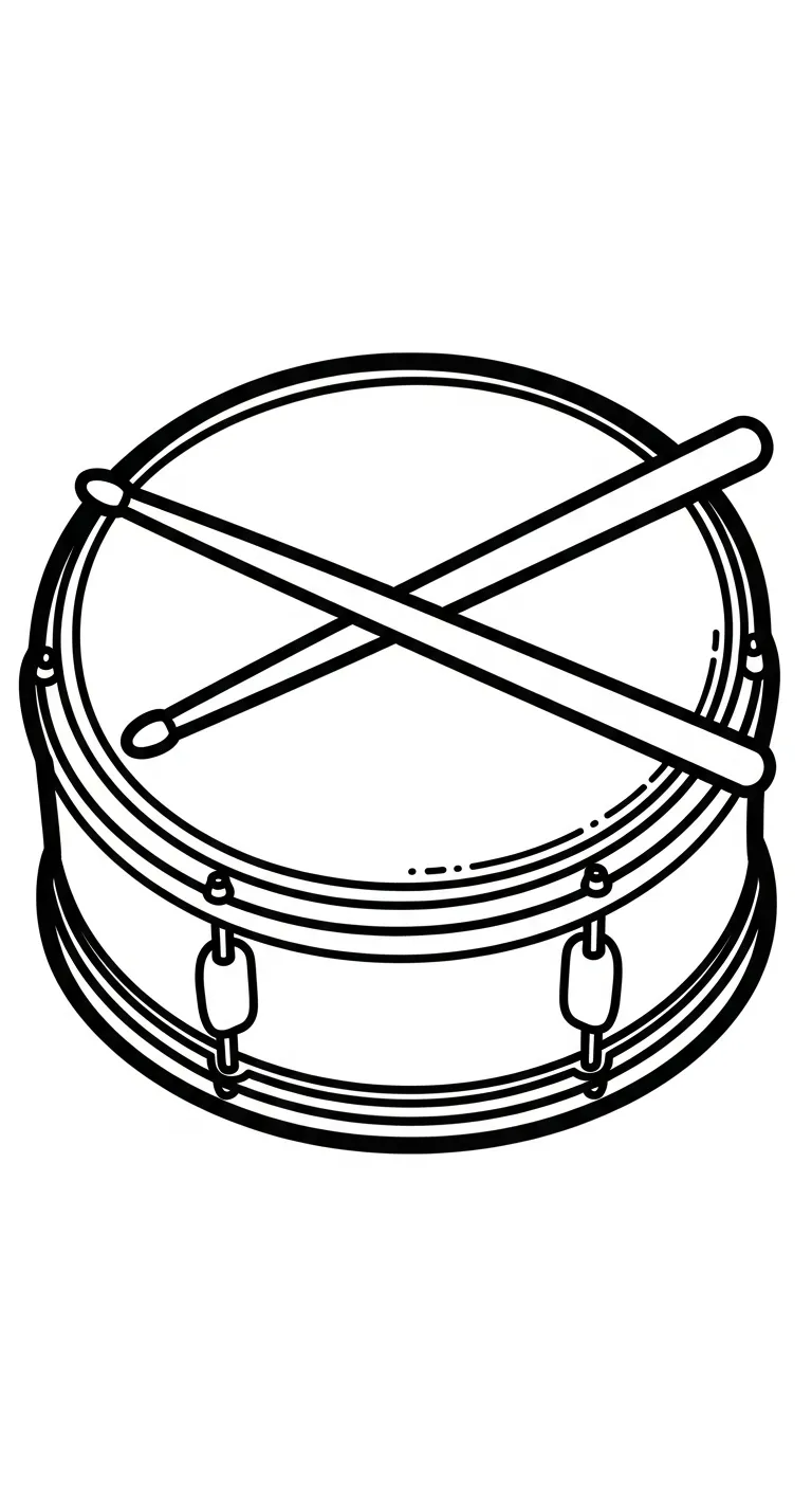 coloriage Tambour à imprimer gratuitement pdf