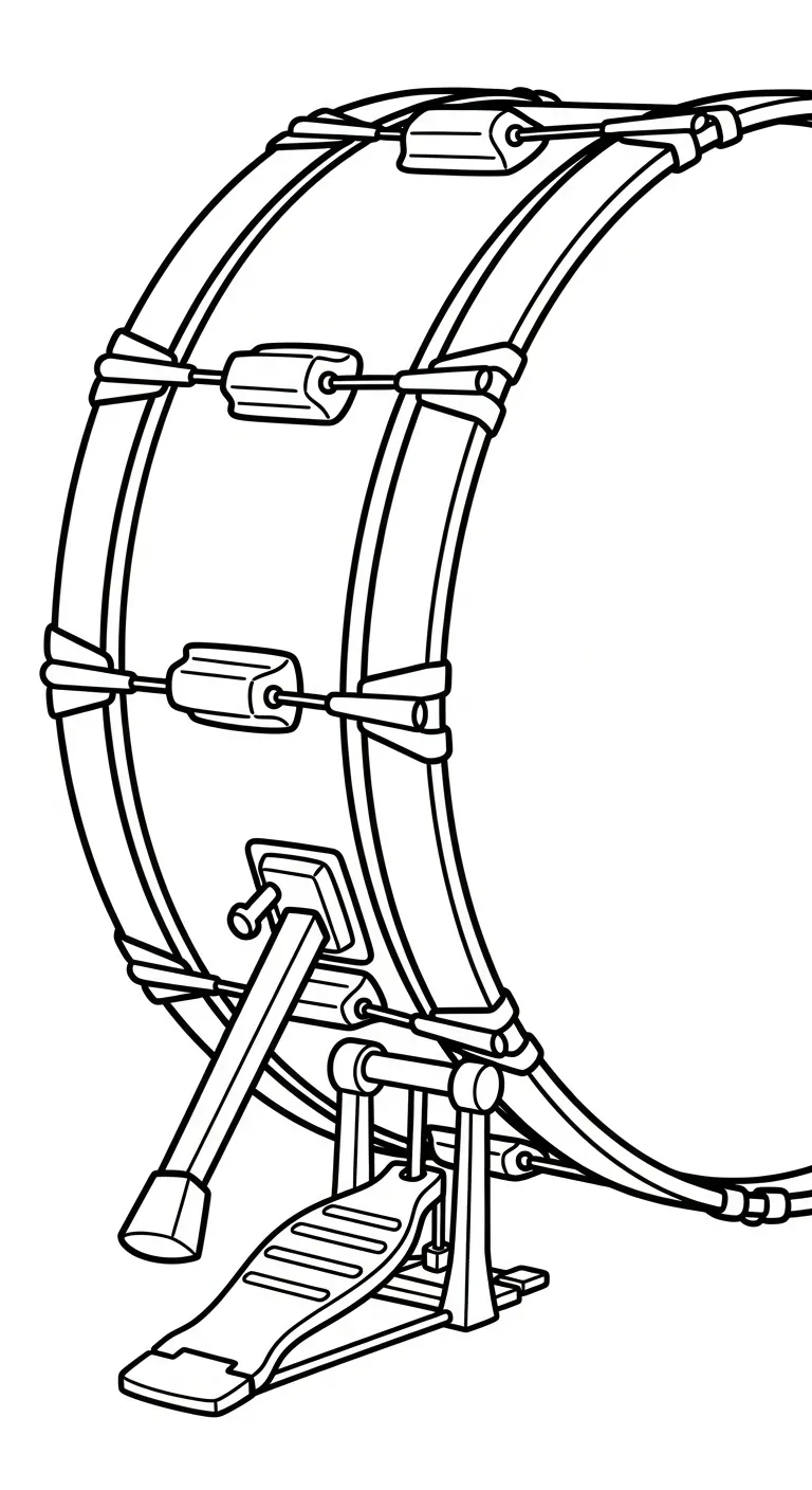 coloriage Tambour à imprimer pour enfant de 9 ans