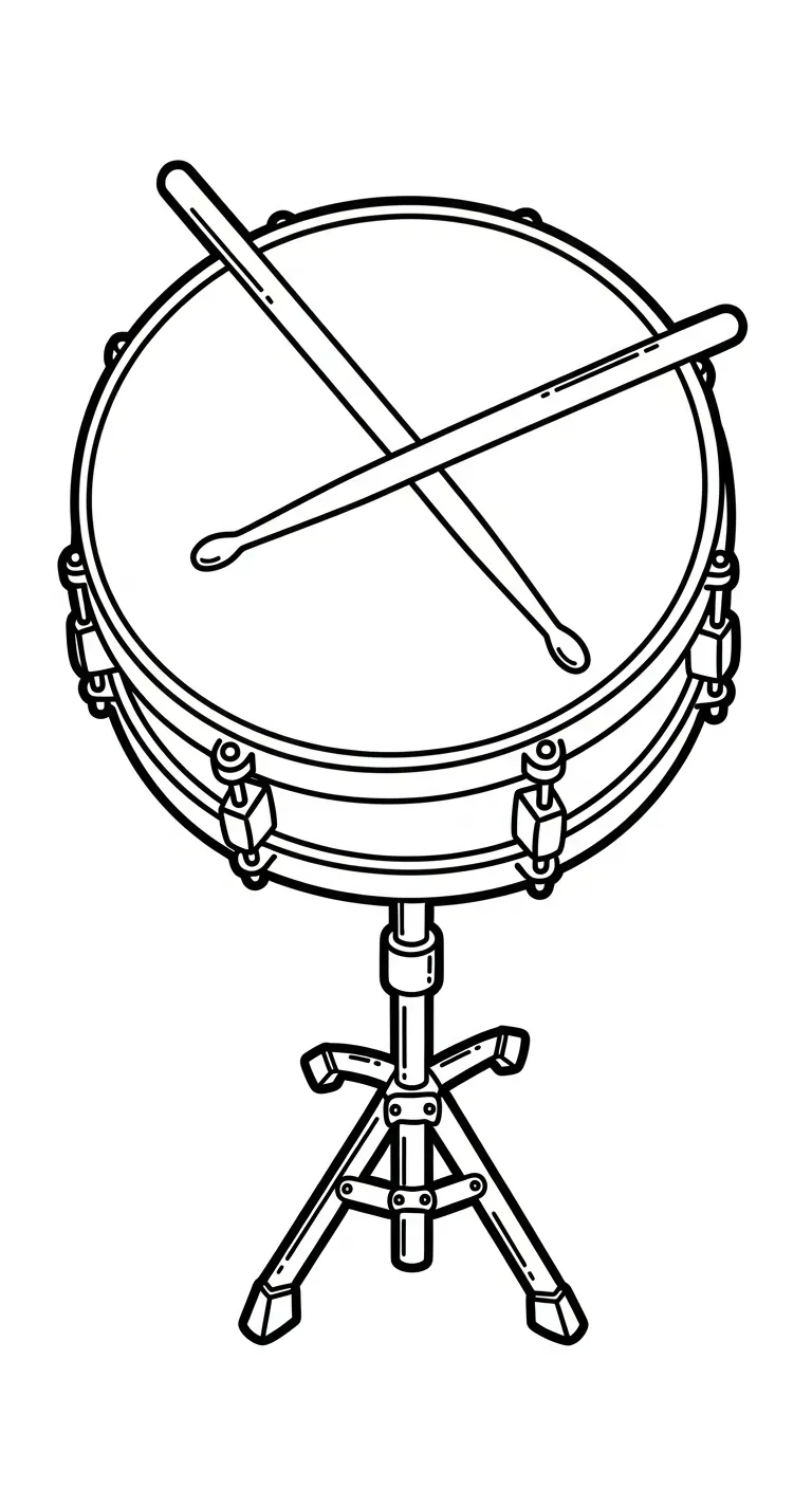 télécharger coloriage Tambour gratuit