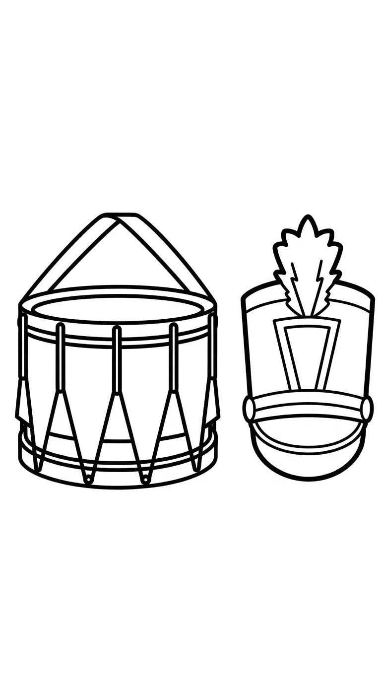 coloriage Tambour à imprimer pdf gratuit