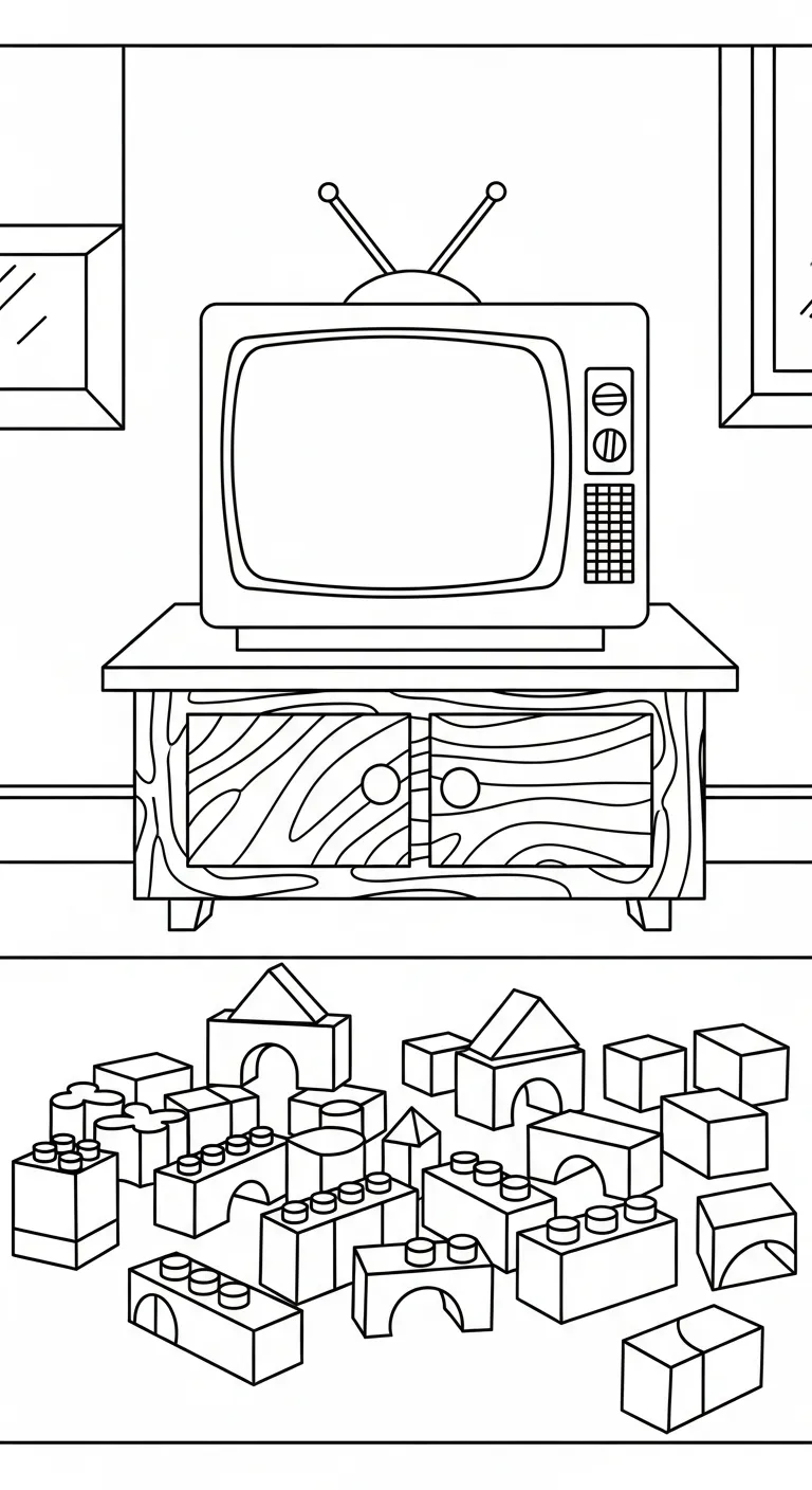 coloriage Télévision a dessiner en ligne