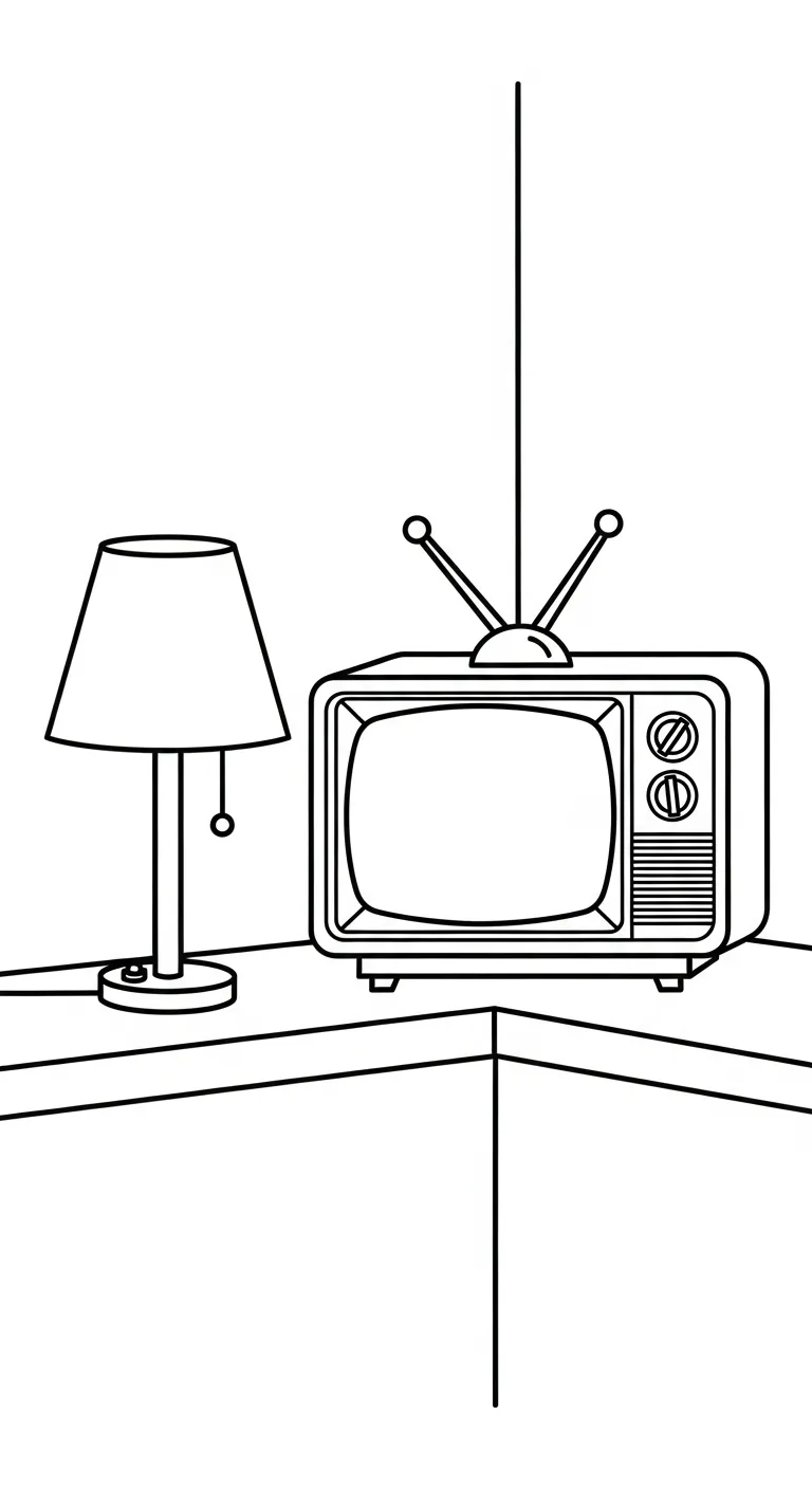 coloriage Télévision a imprimer