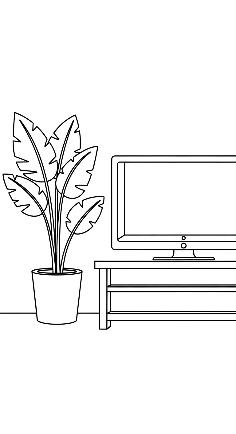 coloriage Télévision pour enfant a imprimer gratuit