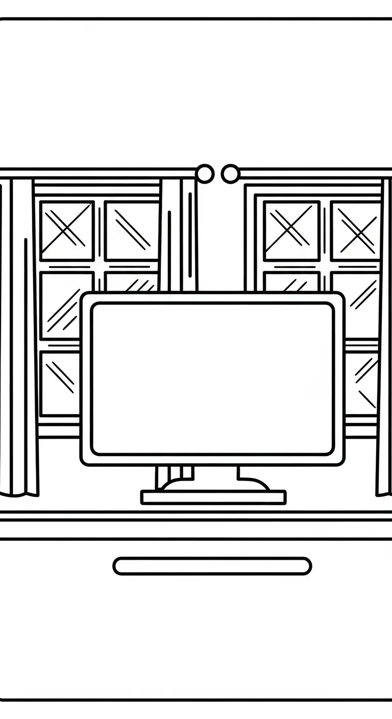 coloriage Télévision de pour enfants