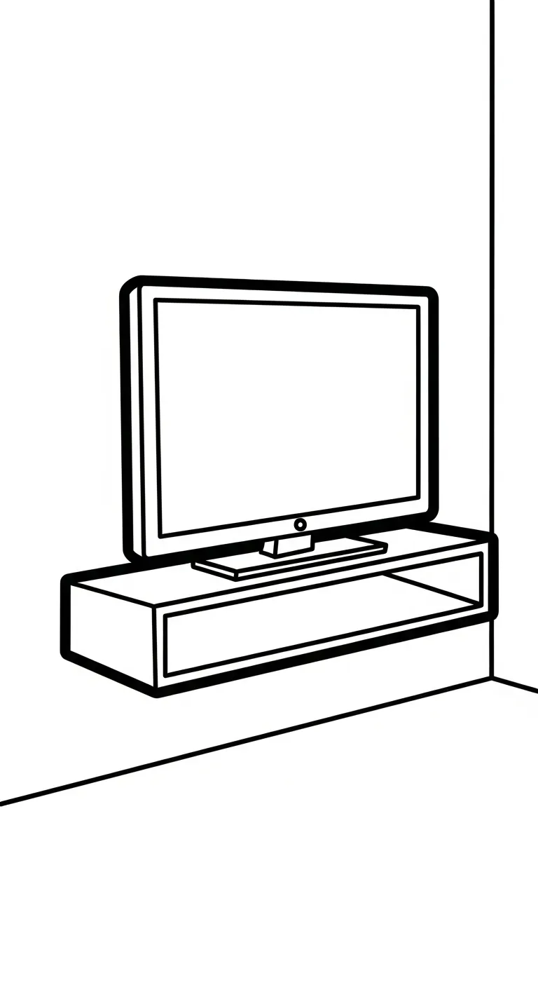 coloriage Télévision à imprimer pour enfants