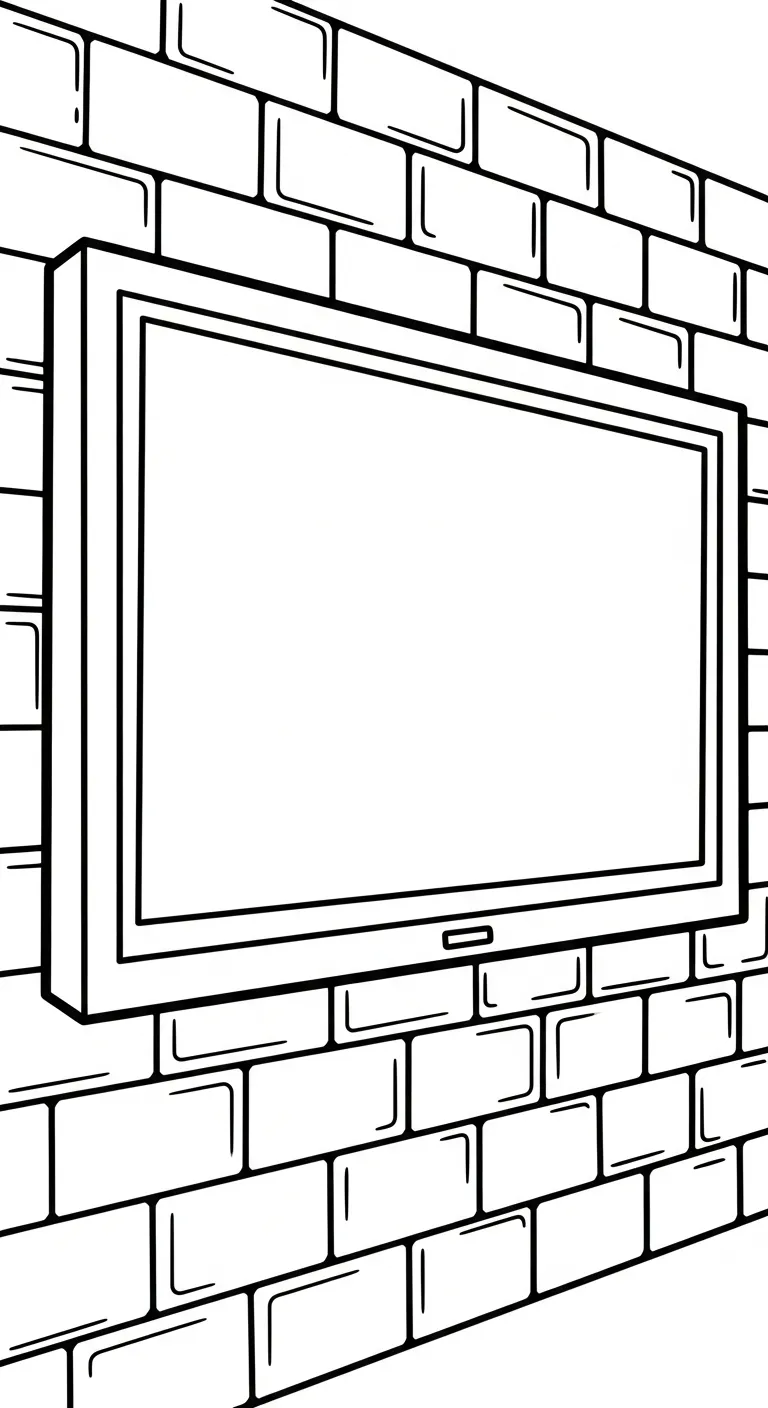 coloriage Télévision pour enfants à imprimer