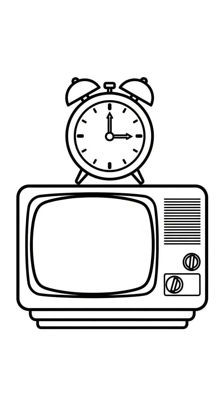 coloriage Télévision et dessin a imprimer