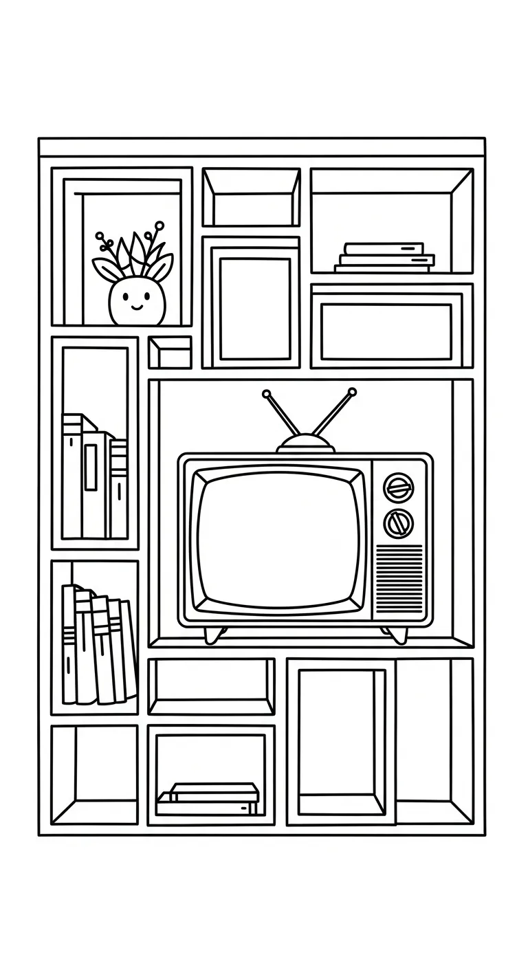 coloriage Télévision a colorier en ligne