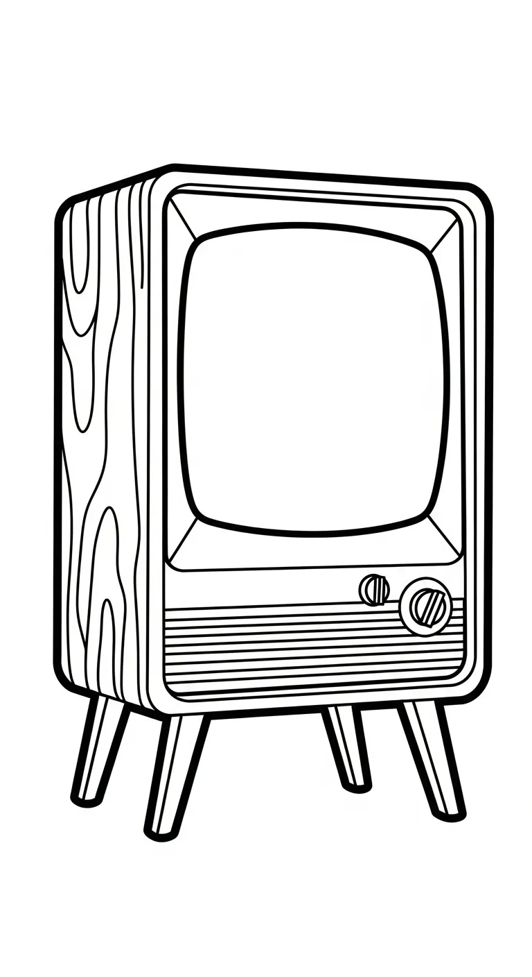 coloriage Télévision pour enfant de 10 ans