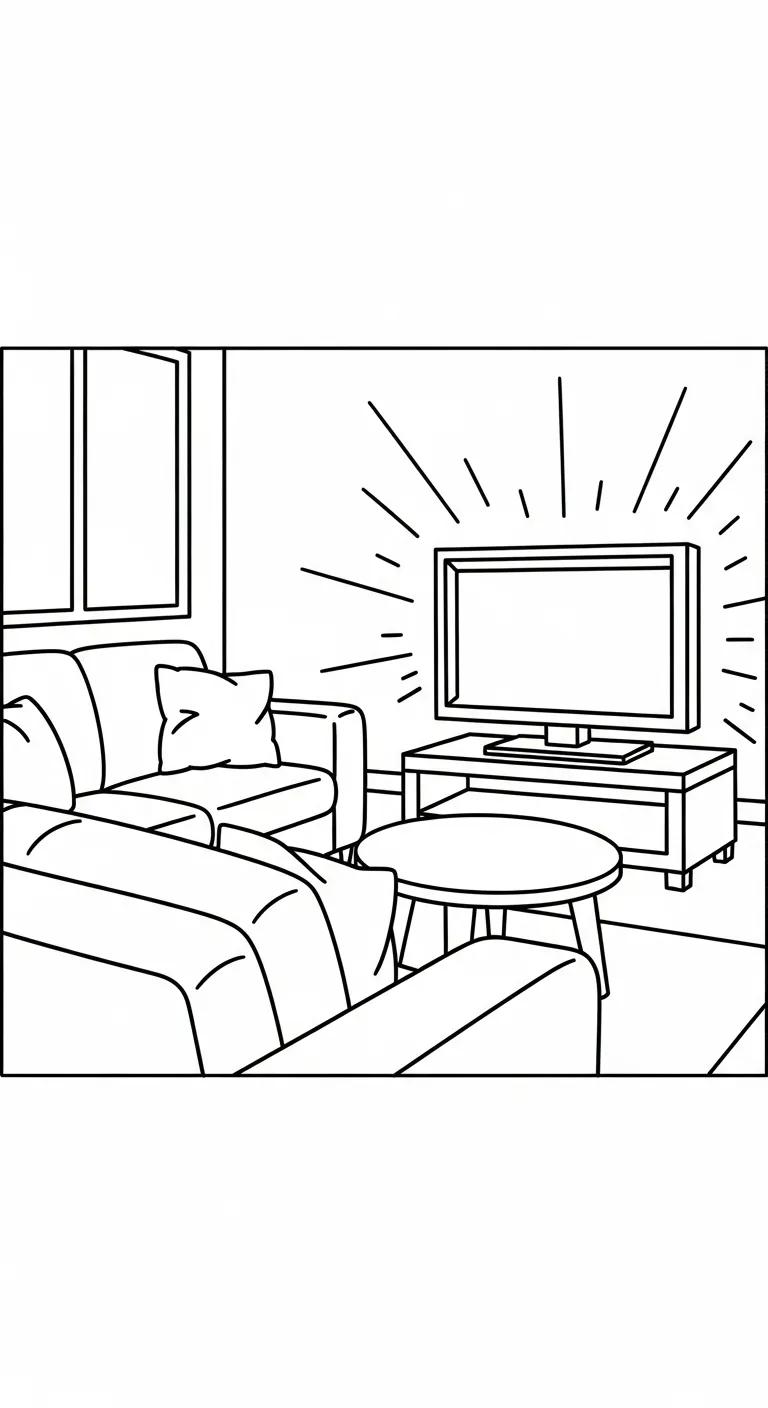 coloriage Télévision pour primaire