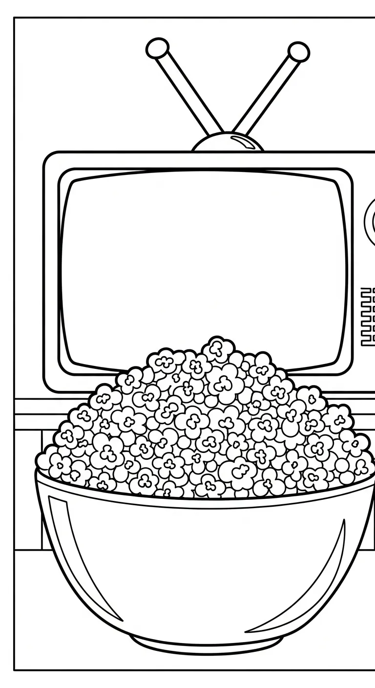 coloriage Télévision gratuit a imprimer