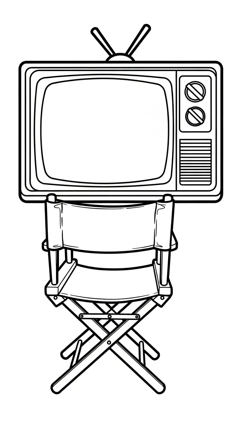 coloriage Télévision de pour enfants 1