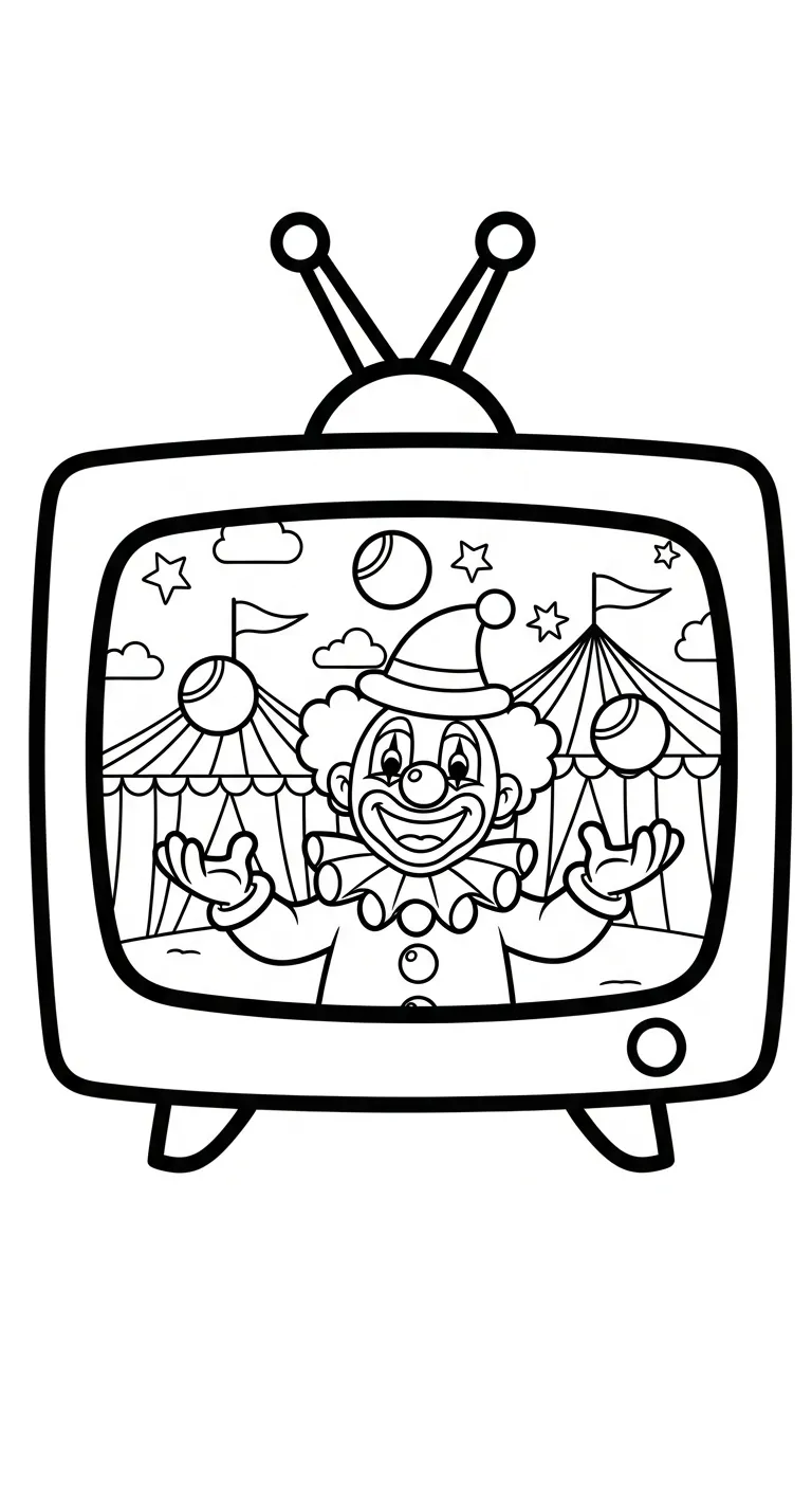 coloriage Télévision à imprimer pdf gratuit