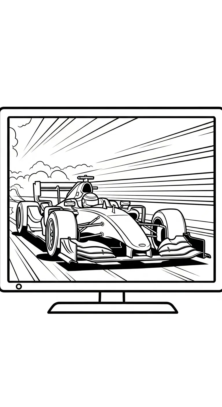 coloriage Télévision pour enfant de 7 ans