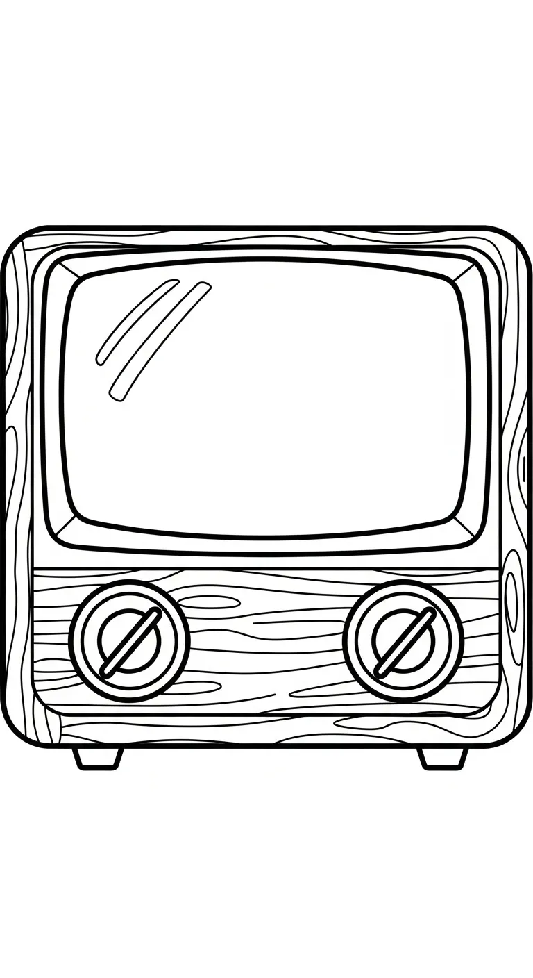 coloriage Télévision pour enfant a imprimer gratuit 1