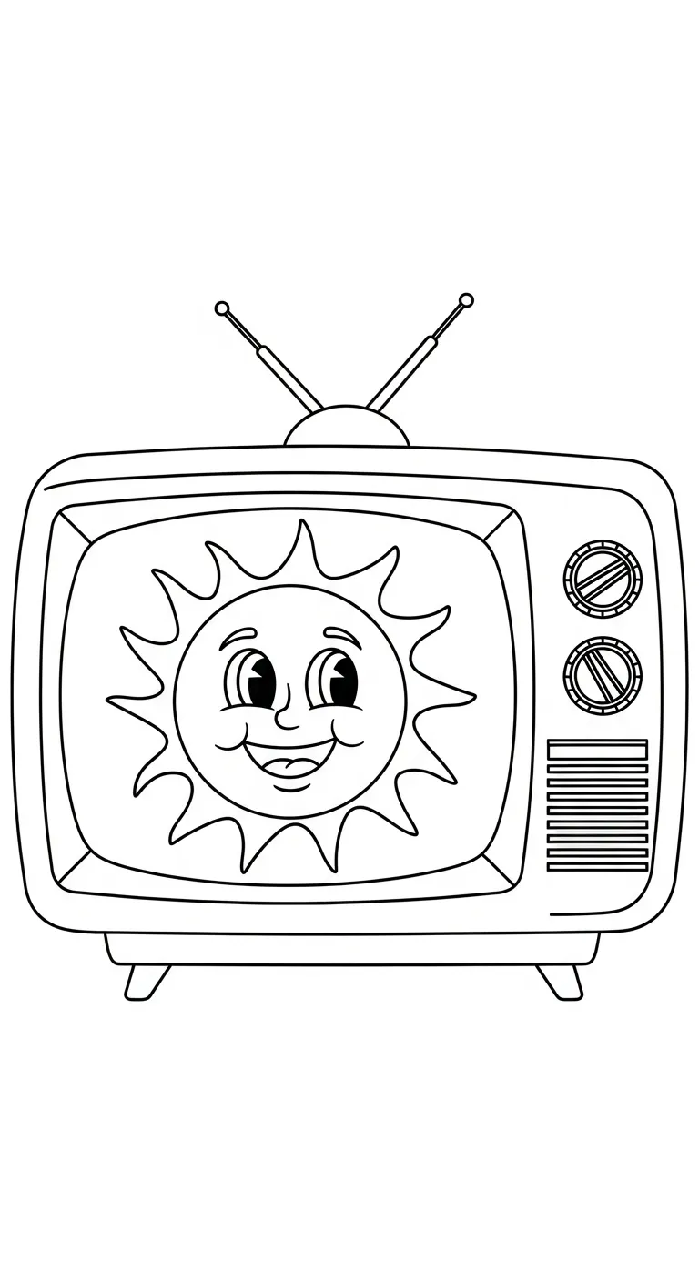 coloriage Télévision gratuit pour enfants 1