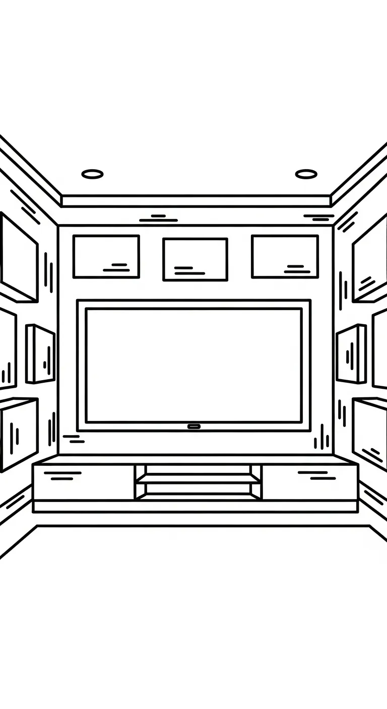 coloriage Télévision pour enfant de 8 ans