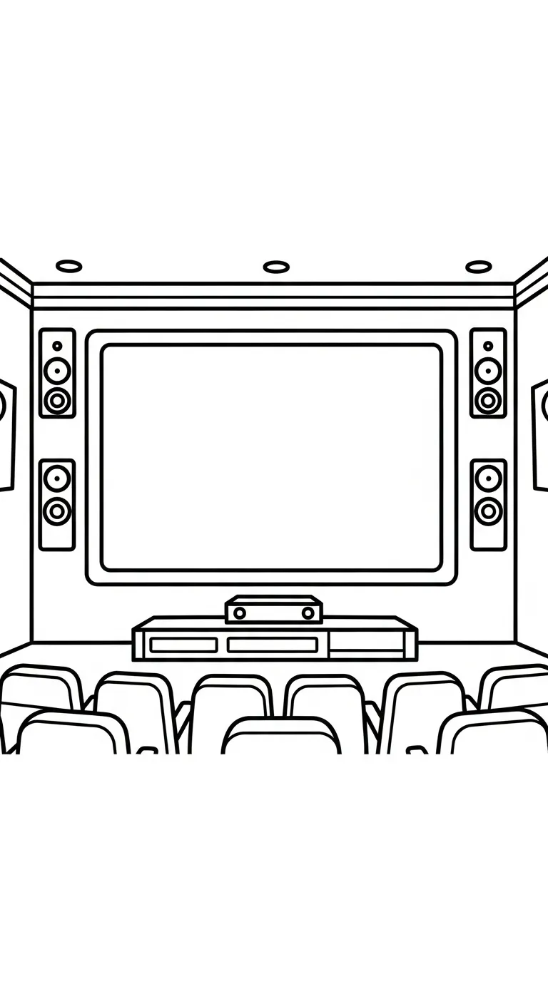 coloriage Télévision pour enfant de 6 ans