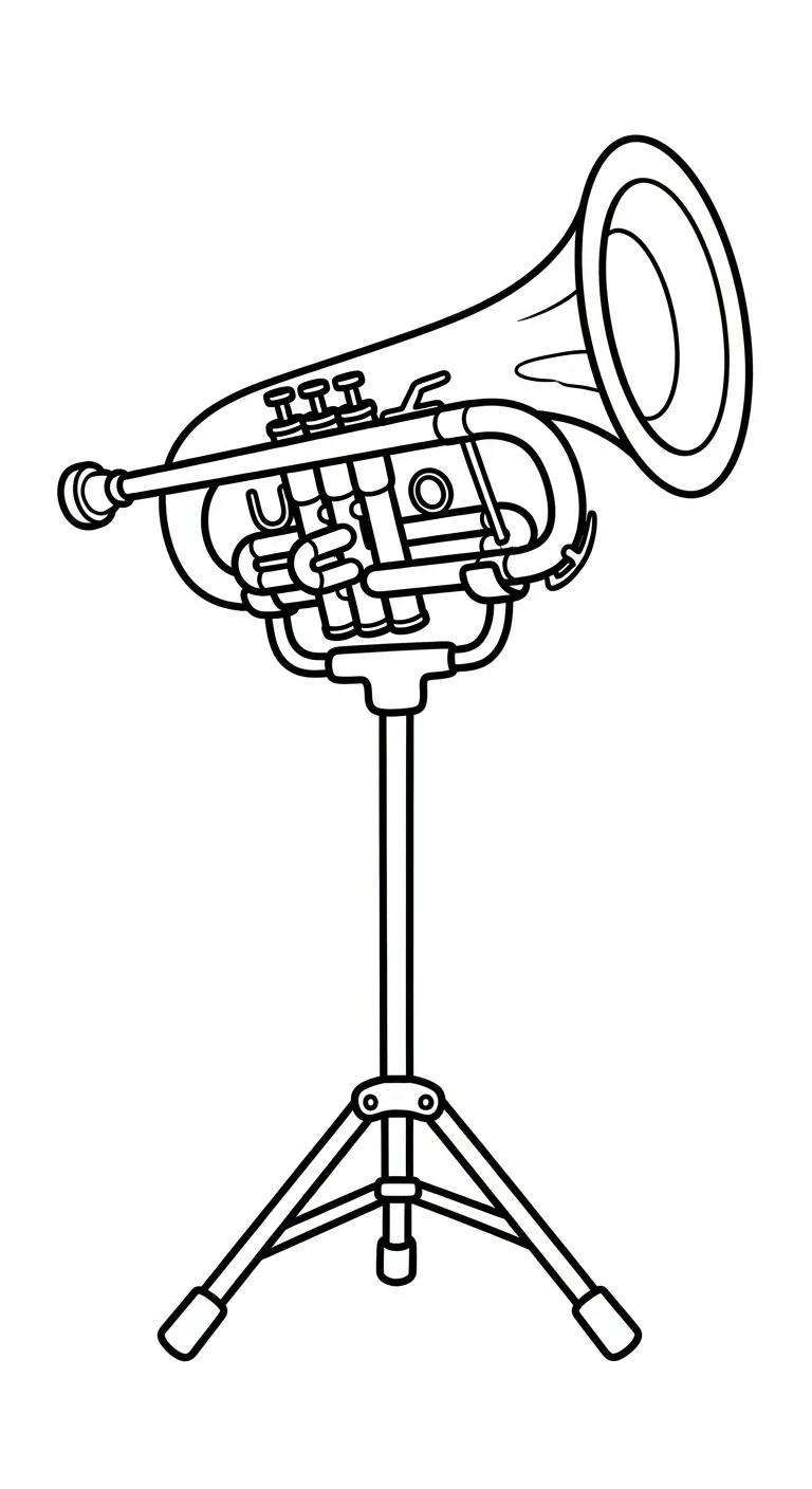 coloriage Trompette de pour enfants 1